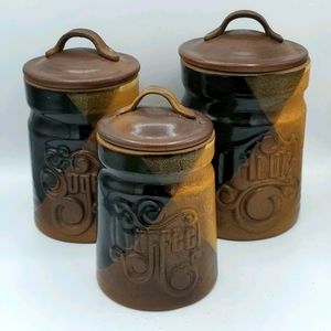 Vintage Pottery Craft USA Canisters